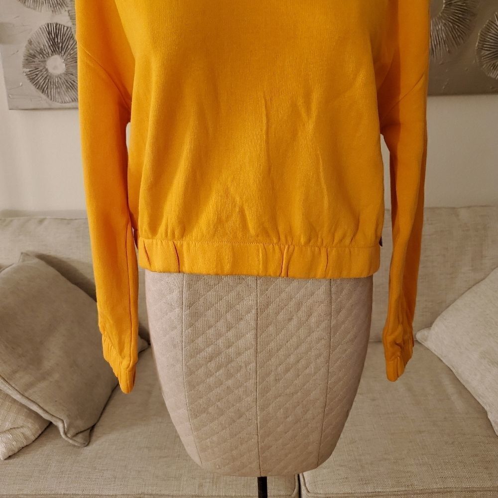 BP V-neck Fleece Sweatshirt size Medium in Orange Slice - NEW - Picture 4 of 10